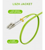 Cable de conexión de fibra de 2Metros, OM5 LC-LC multimodo 50/125μm Duplex LSZH, 1/10/40/100GB, Compatible con OM4/OM3