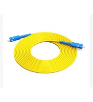 Cable de conexión de fibra óptica SC/UPC de 3 metros de longitud monomodo OS2 Simplex 2,0mm con chaqueta de PVC amarilla